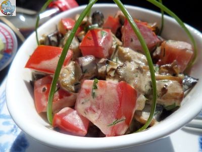 Салат с баклажаном и грибами пошаговое приготовление рецепта в картинках и видео.